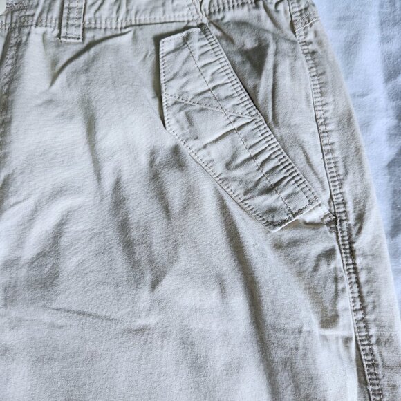 Men's 38 Shorts Point Zero Flat Front DNM Original Beige Cotton Zip Button - Picture 4 of 14
